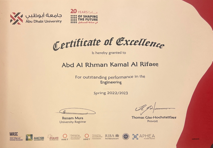 Certificate of Excellence